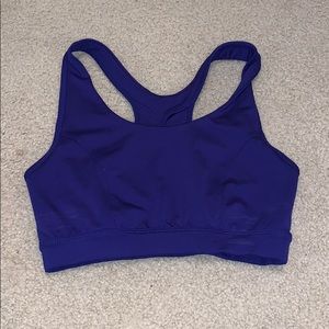 Blueish purple sports bra